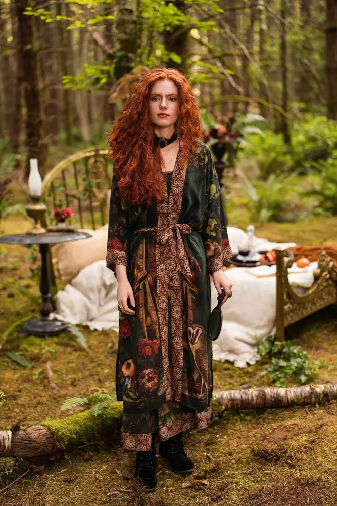 Market Of Stars - Solstice - Opera Duster Kimono Duster Robe - Persephone & Moon