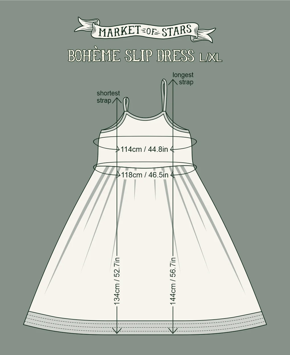 Market of stars THE DAWNING BOHÉME SLIP DRESS