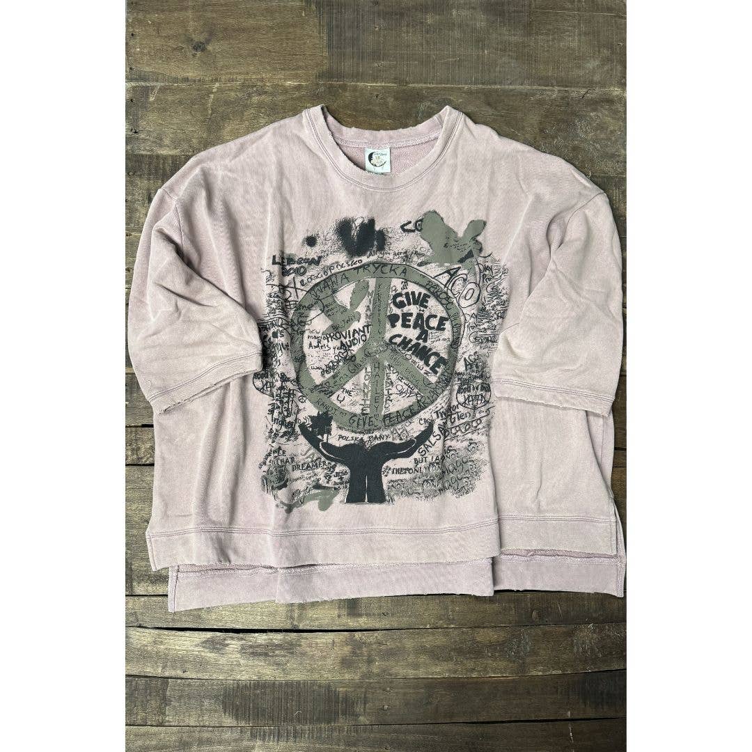 Jaded gypsy peace plum dance with the moon sweatshirt