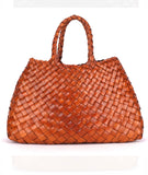 Rugged hide portafino small woven basket