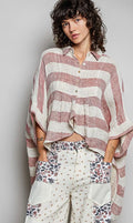 Candice linen high low shirt