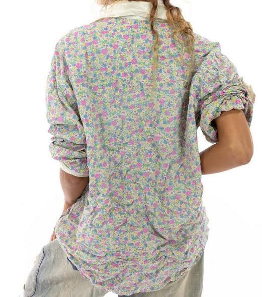 Boyfriend Shirt in Indian Paint Brush by Magnolia Pearl 1040 sierra