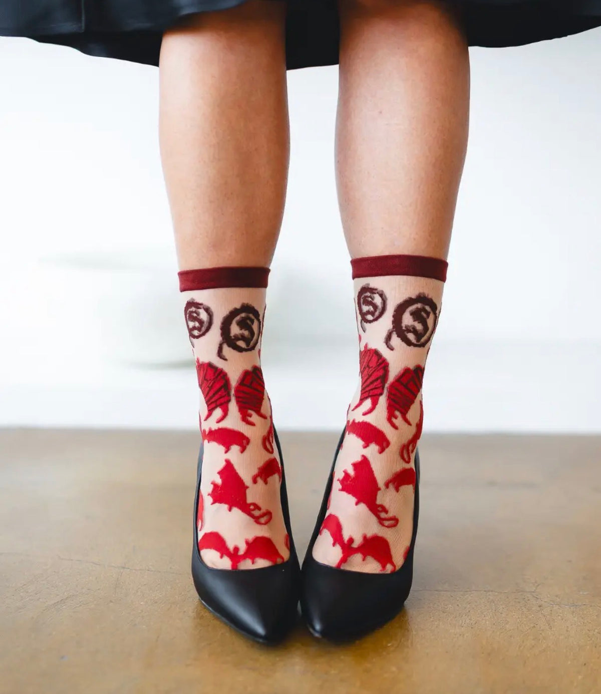 The hobbit Smaug  sheer crew socks