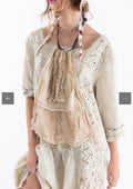 Magnolia pearl eyelet Sinclair jabot  083 moon