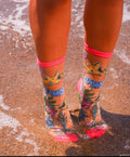 Jaws aquatic sheer shimmer crew socks