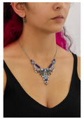 Ayala bar Blue Domes Set, Casual Glass Necklace, Delphi R3648