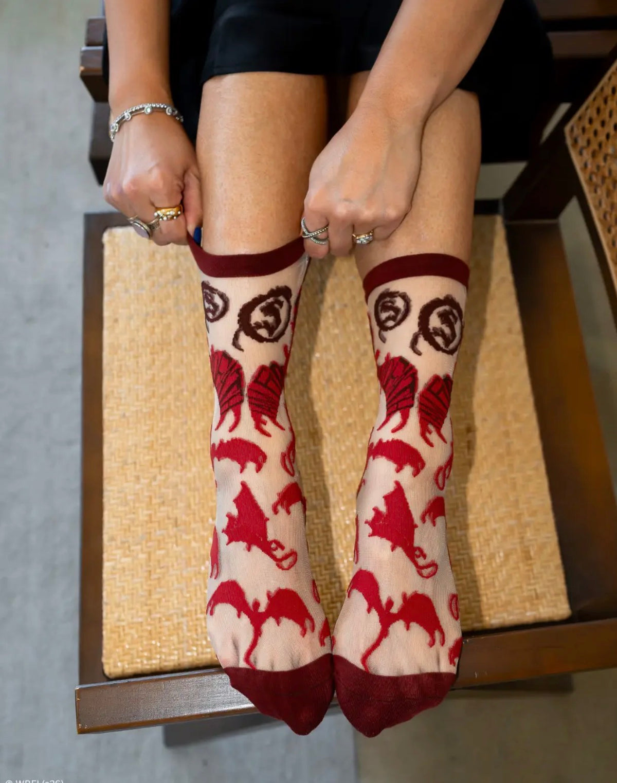 The hobbit Smaug  sheer crew socks