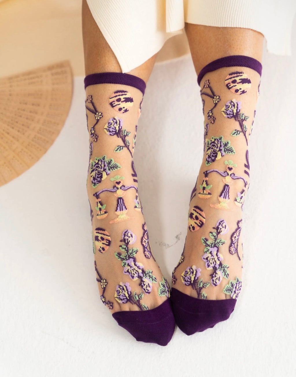 Libra zodiac sheer socks