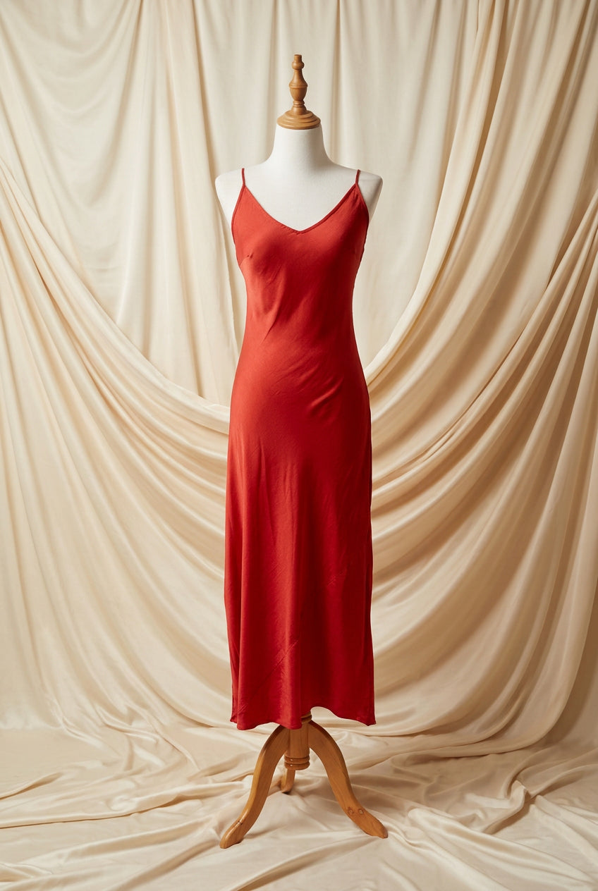 Otomo Marilyn Silk/linen slip long melon