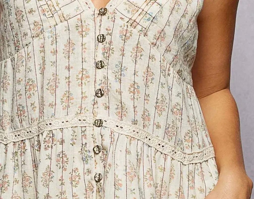 Katey pintuck camisole top floral