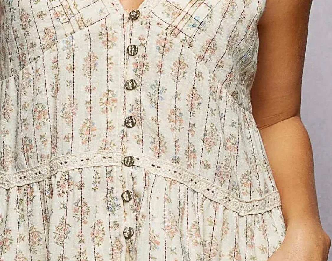 Katey pintuck camisole top floral