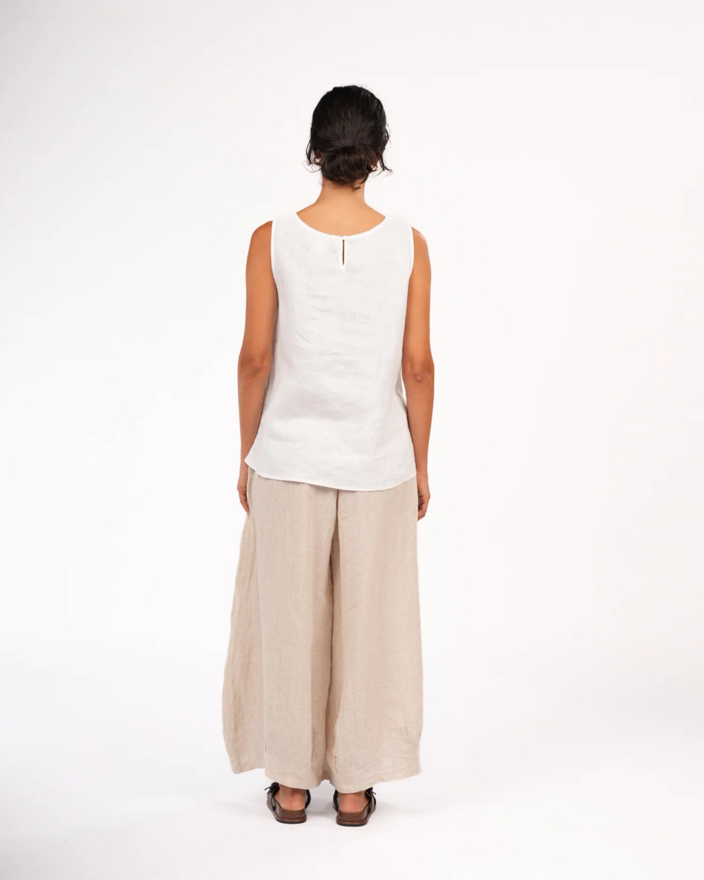Montaigne Coco Front Tie Up Linen Top