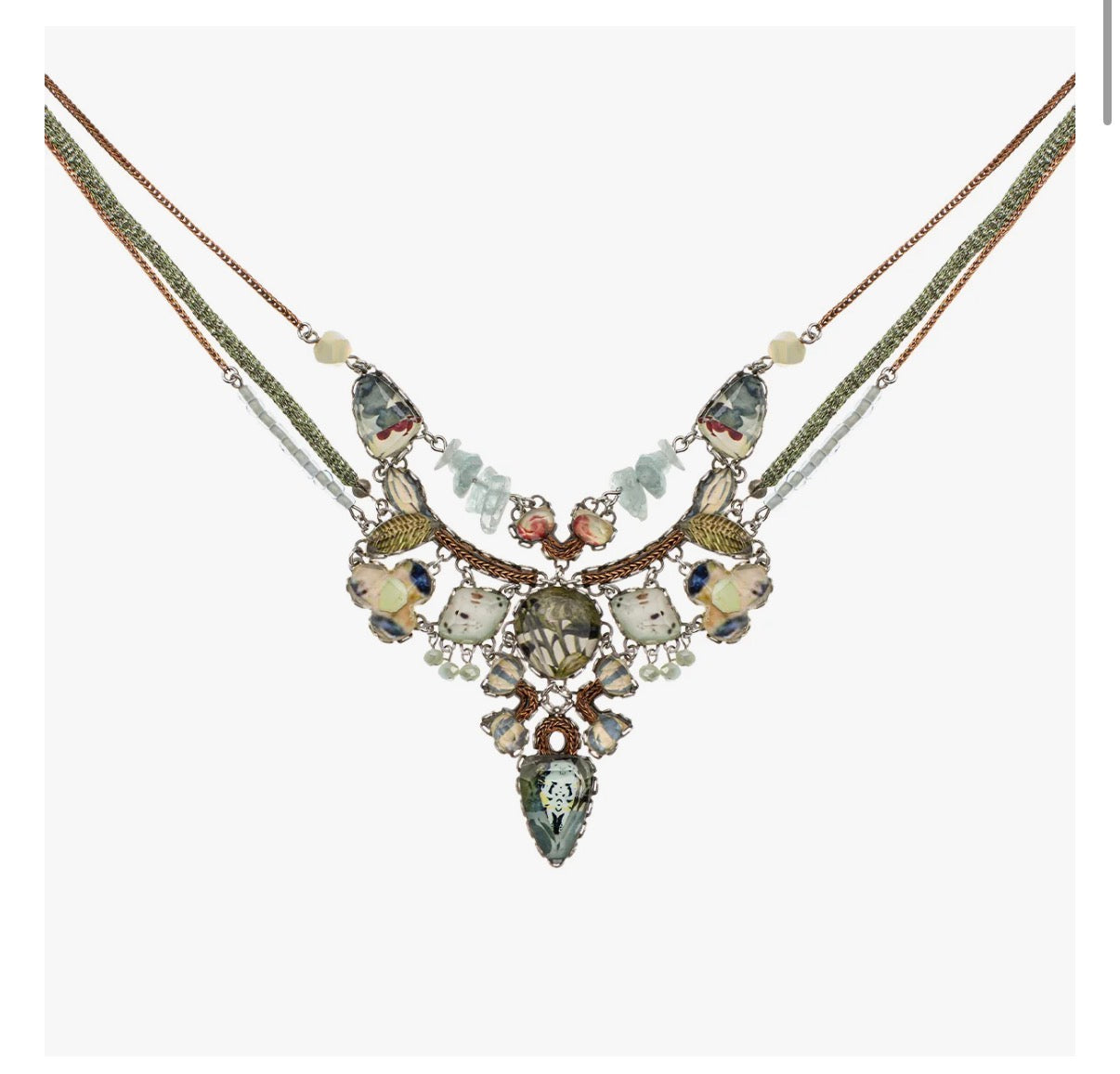 Ayala bar Neptune's Garden Set, Glass Necklace, Wakame R3643