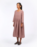 Journee French Linen Dress in Blue rose check Check