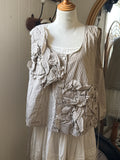 Krista Larson Hibiscus cami alabaster seersucker  cotton O/S