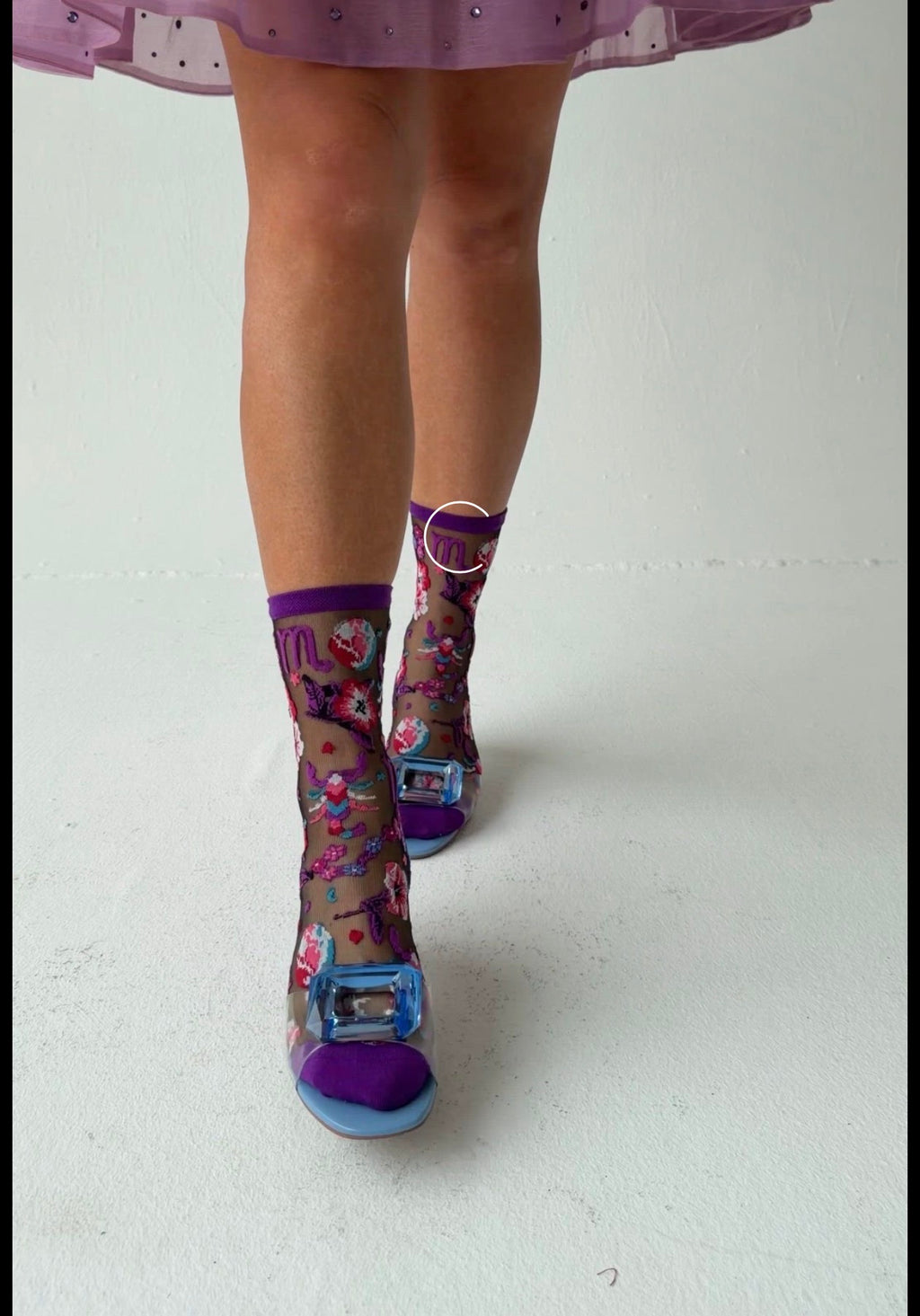 Scorpio zodiac sheer black socks