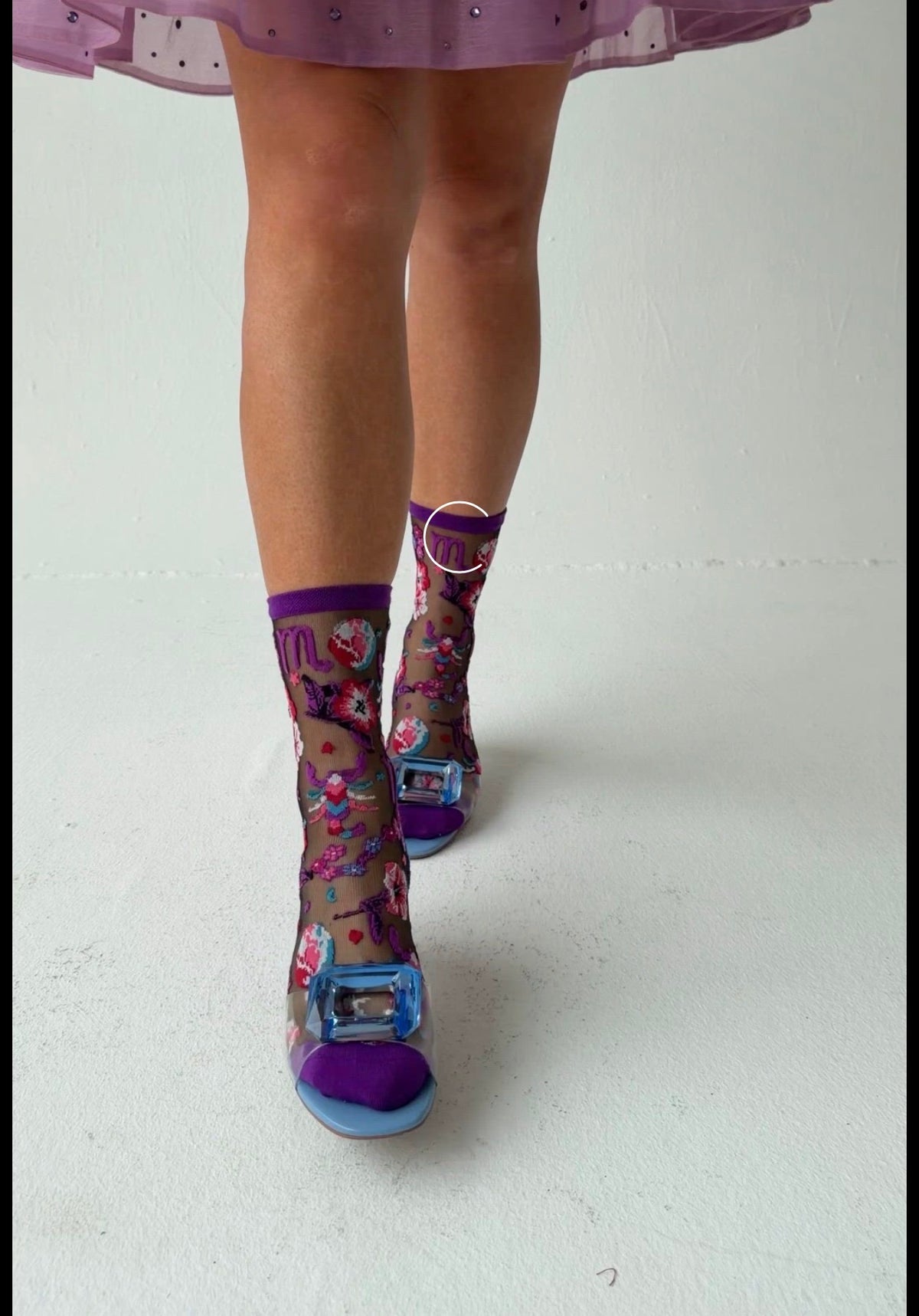 Scorpio zodiac sheer black socks