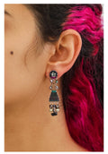 Ayala bar Obsidian Set, Classic Black Earrings, Onyx C2375
