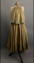Boem parasol cotton voile skirt old Gold