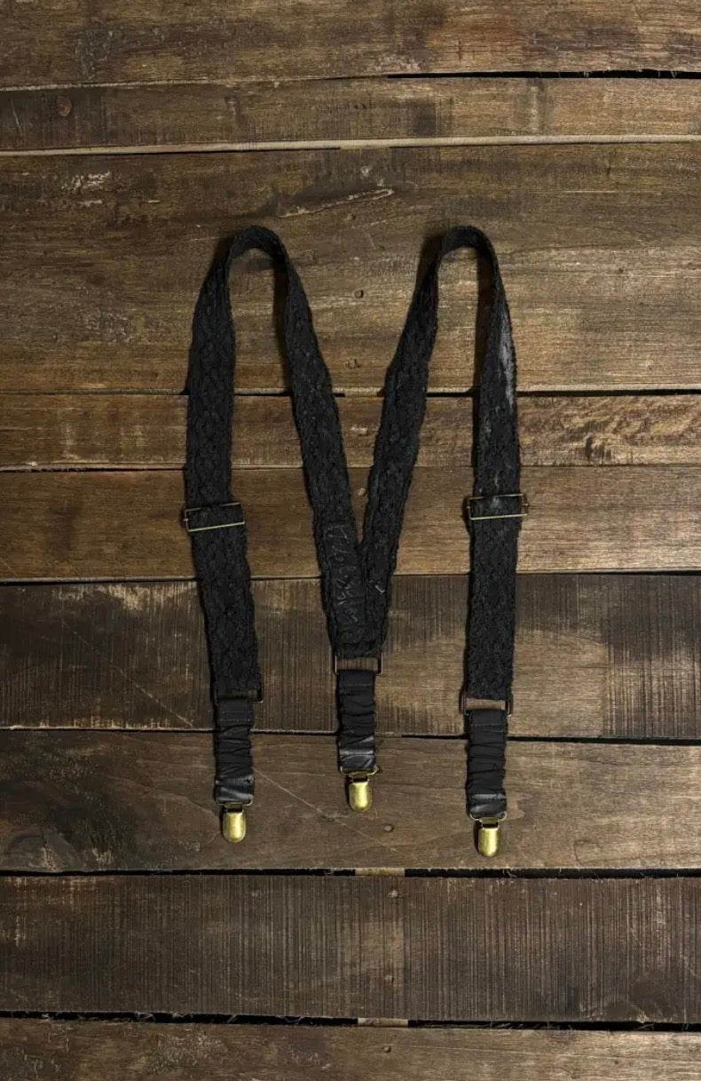 Jaded gypsy hand dyed lace suspenders