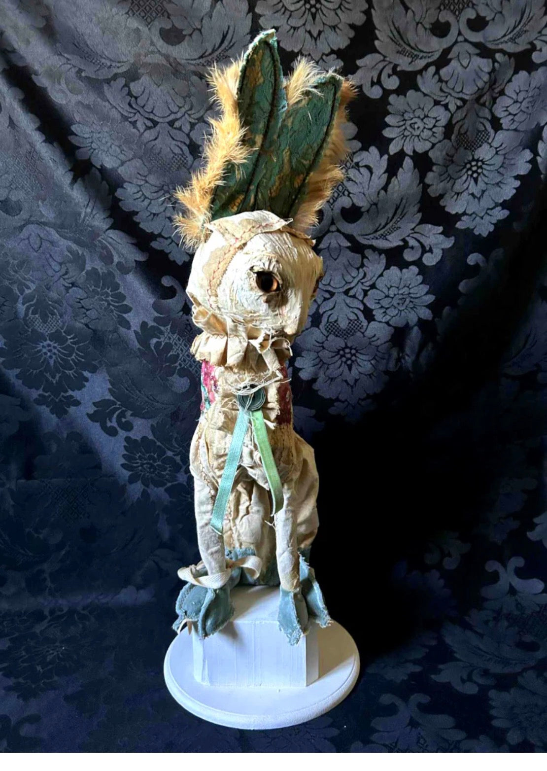 Hip hip decay poupon sitting rabbit sculpture