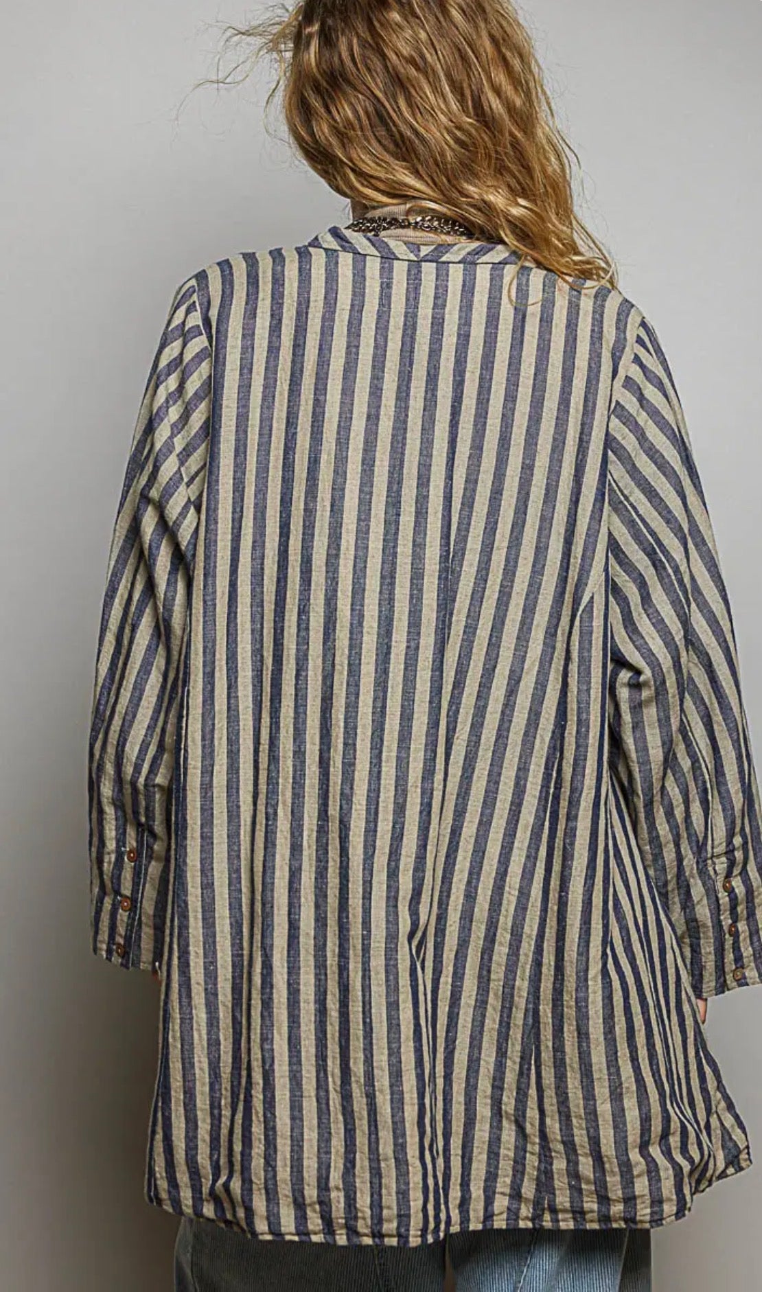 Winnie blue stripe coat