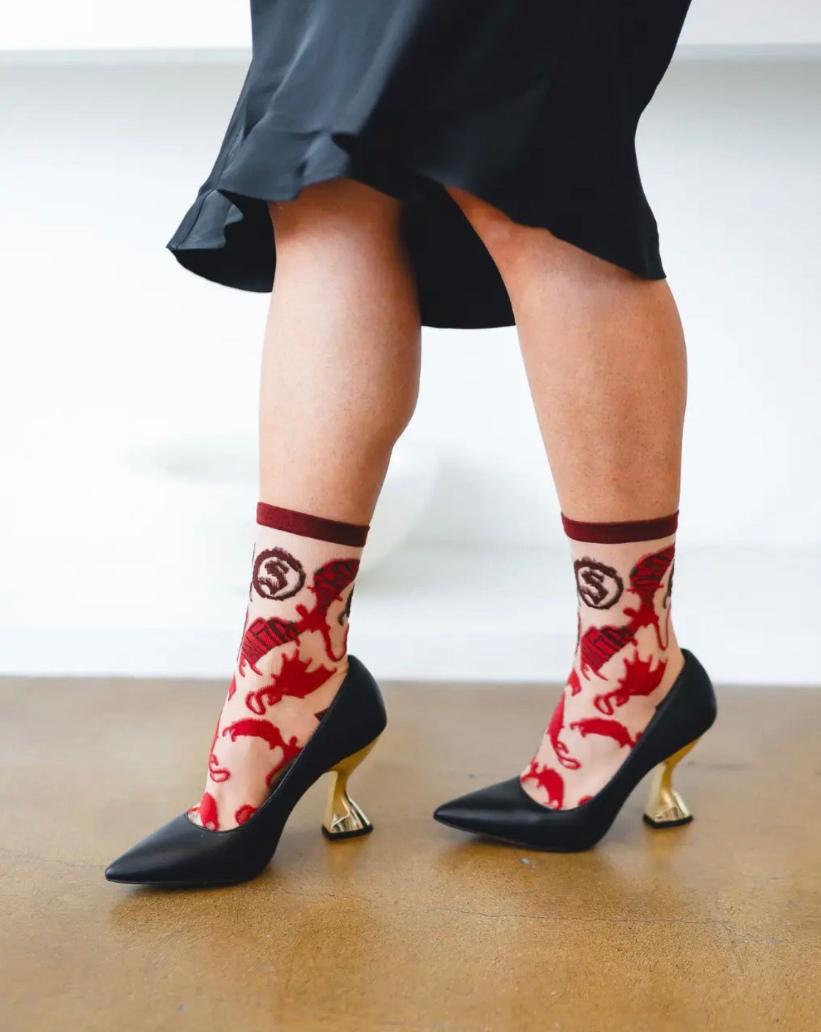 The hobbit Smaug  sheer crew socks