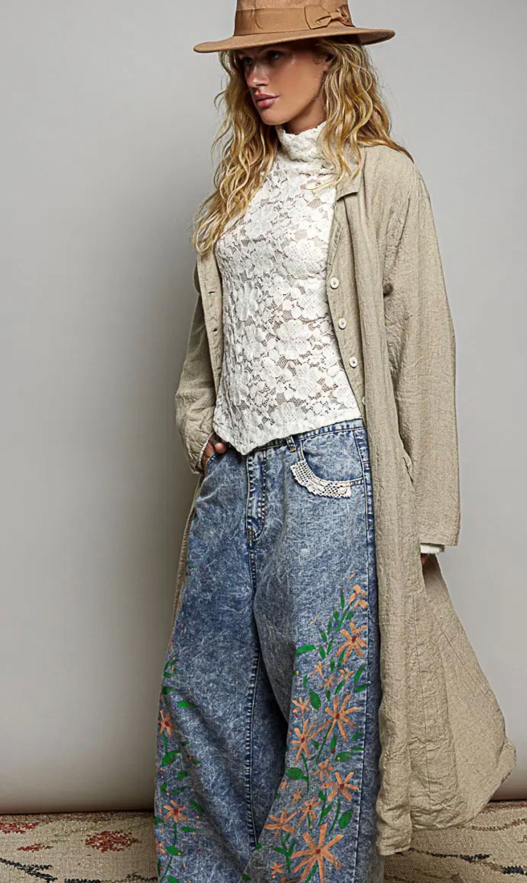 Long sleeve Jedda long cotton coat