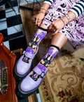 Nocturnal cats sheer ankle crew socks