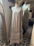 Krista Larson Long lavish striped seersucker cotton slip O/S