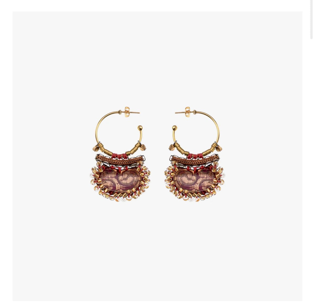 Ayala bar Plum Wine Set, Purple Drop Earrings, Frostbloom H2387