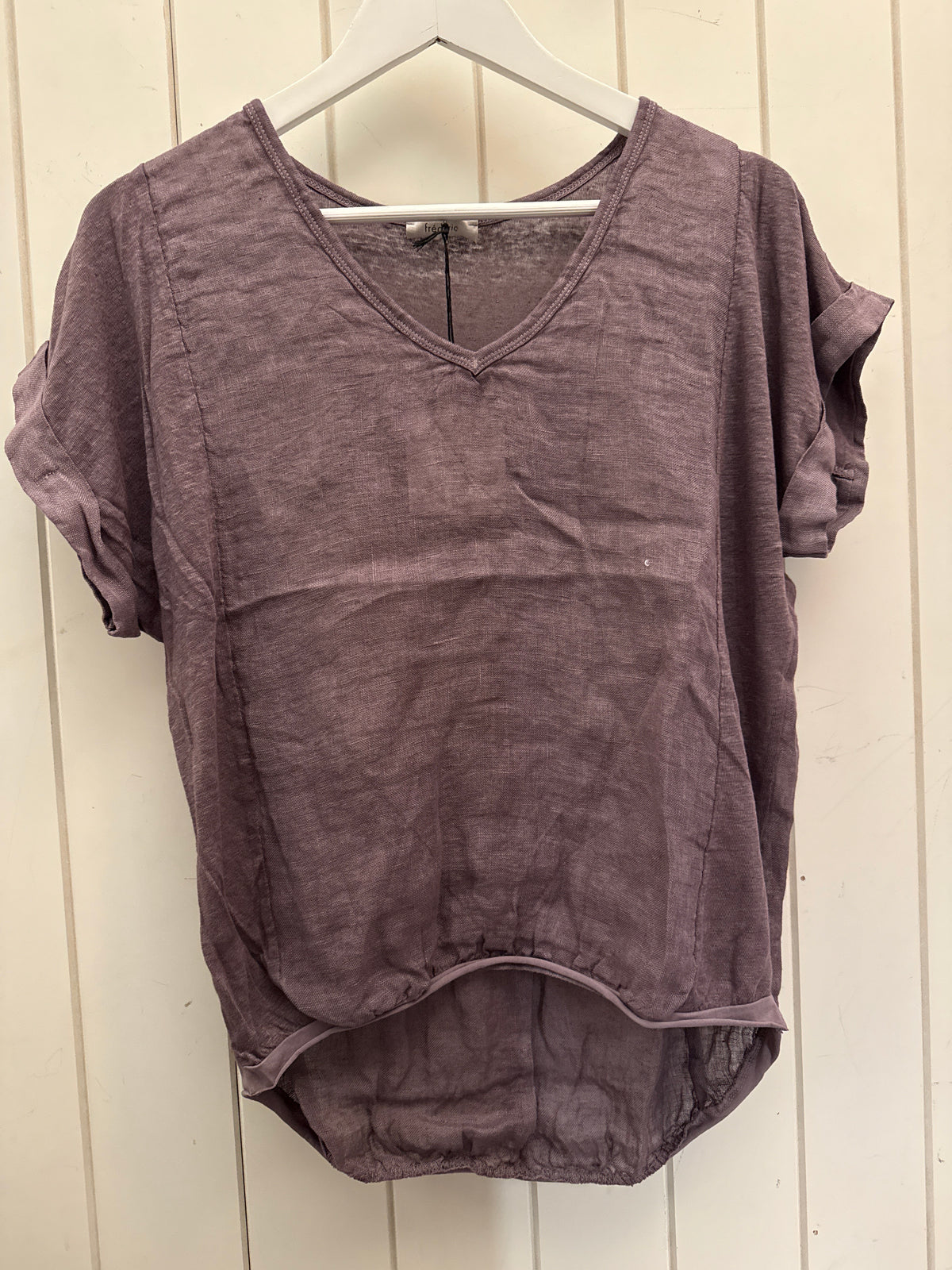 Frederic linen tees with elastic hem