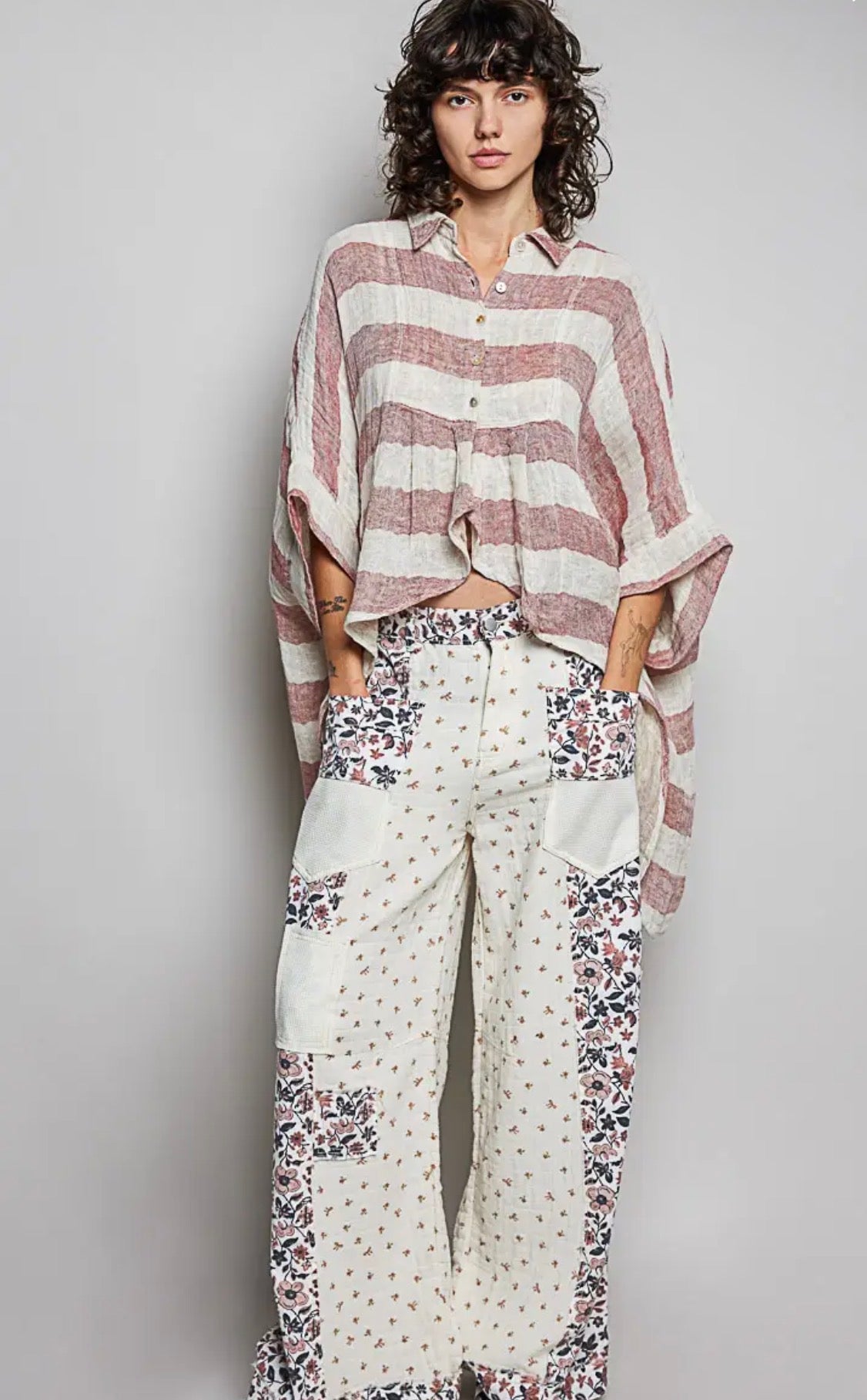 Winnie blue stripe coat