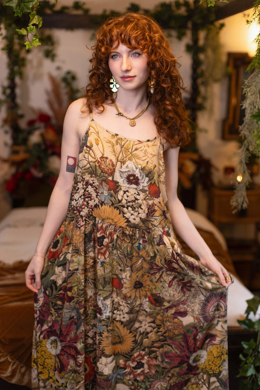 GOLDEN HOUR BOHÉME SLIP DRESS market of stars
