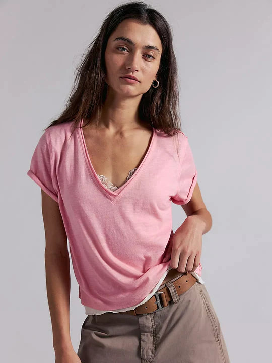 Free People We The Free Take 2 Tee Rose Oil