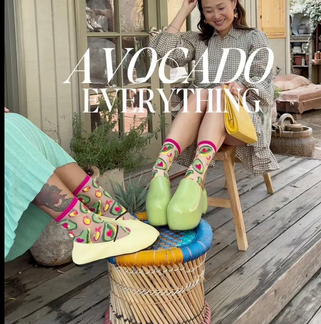 Avocado 🥑 lover sheer crew socks