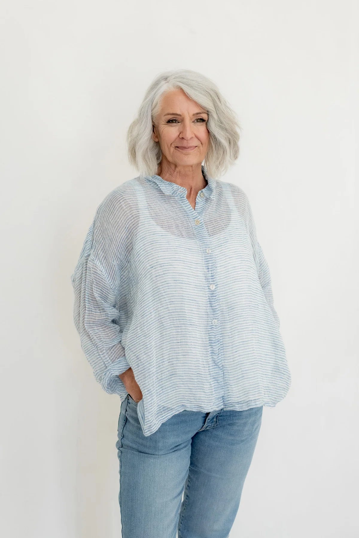 Megbydesign Hamilton shirt gauze linen