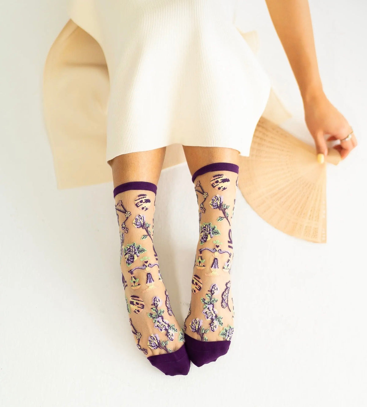 Libra zodiac sheer socks