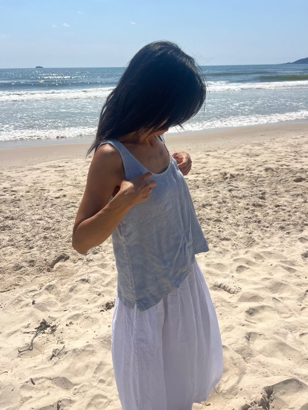 Montaigne Jolie linen tank
