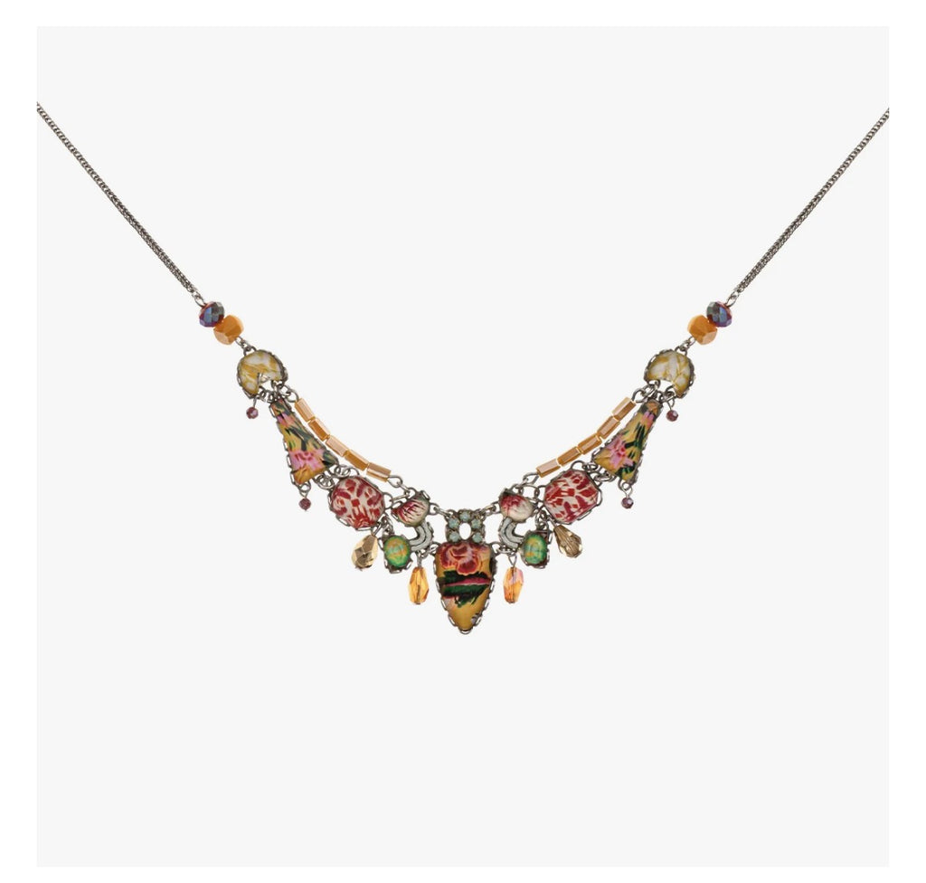 Ayala bar Sunflower Surprise Set, Colorful Glass Small Necklace, Hon R3651