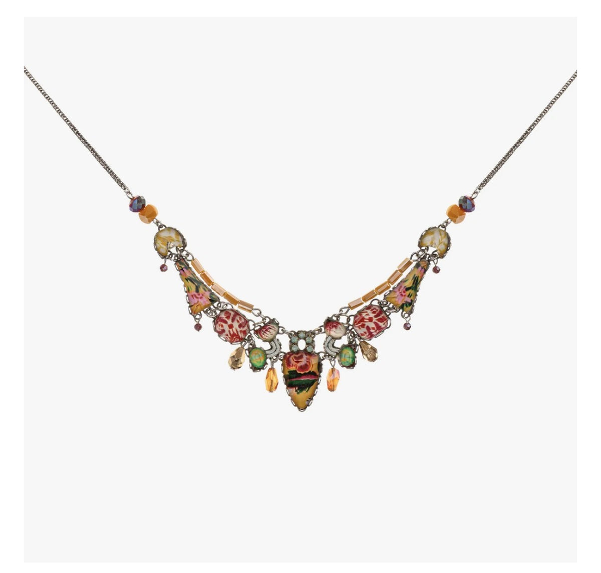 Ayala bar Sunflower Surprise Set, Colorful Glass Small Necklace, Hon R3651