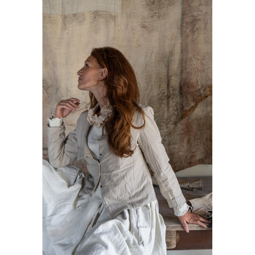 Les ours Aloe linen jacket Lin raye stripe SALE