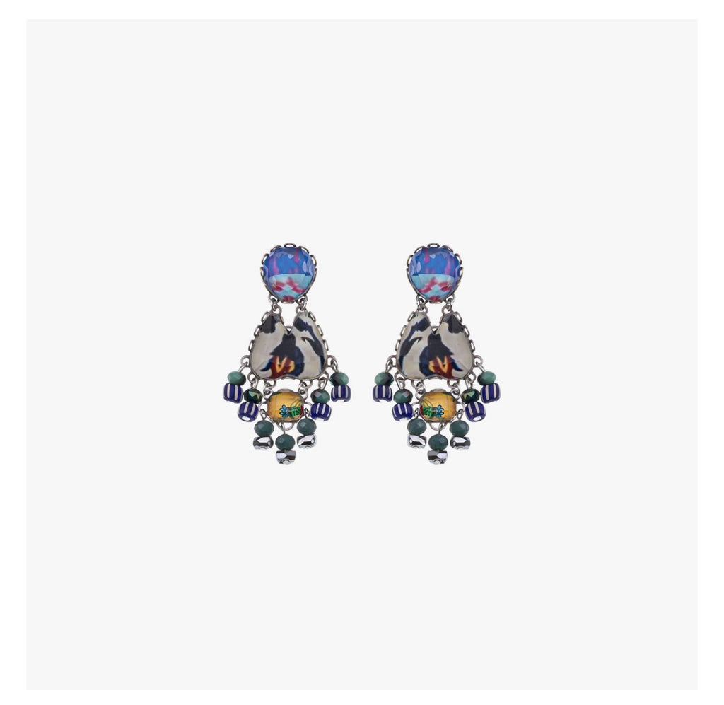 Ayala bar Candy Twist Set, Glass Earrings,Marshmallow R2401