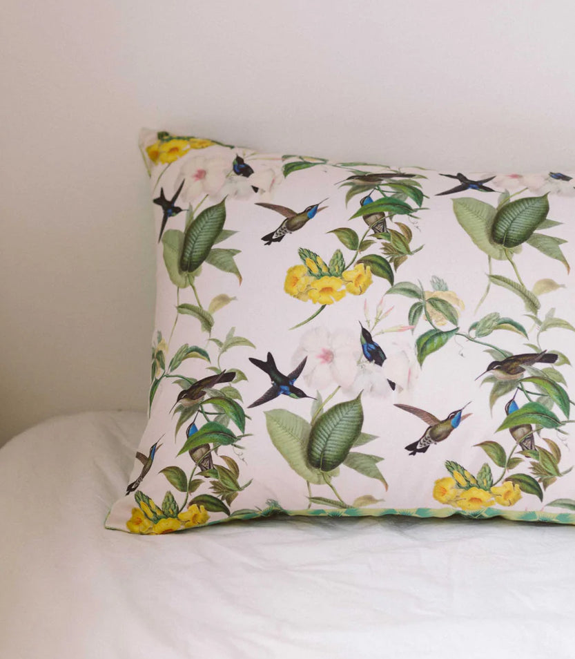 Lazybones pillowcase set hummingbird organic cotton