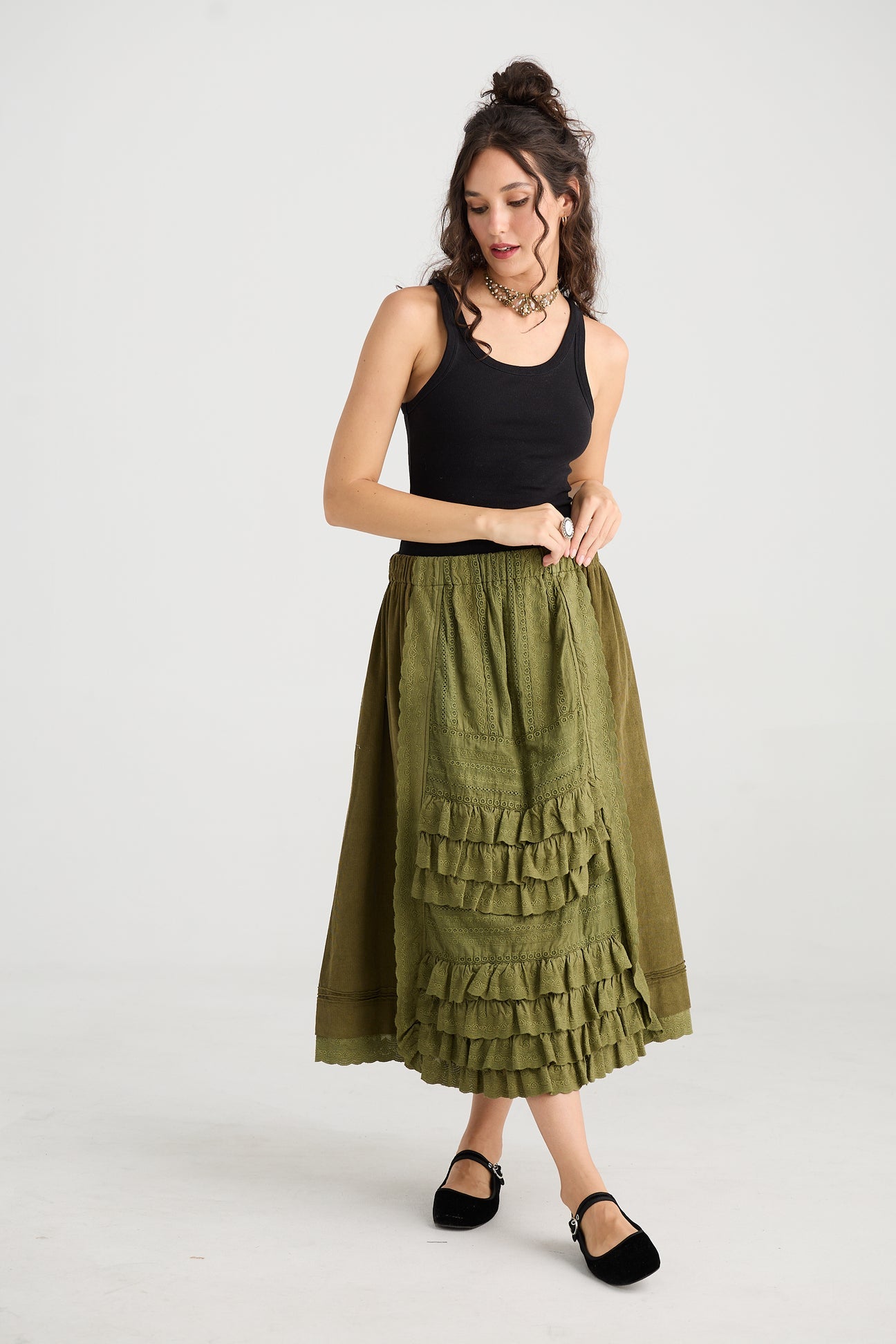 Miss roses sister violet Fable skirt Moss