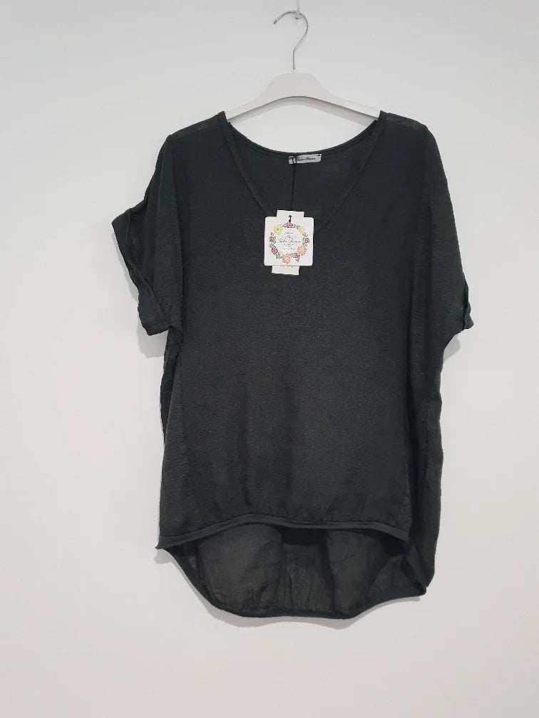 Frederic linen tees with elastic hem