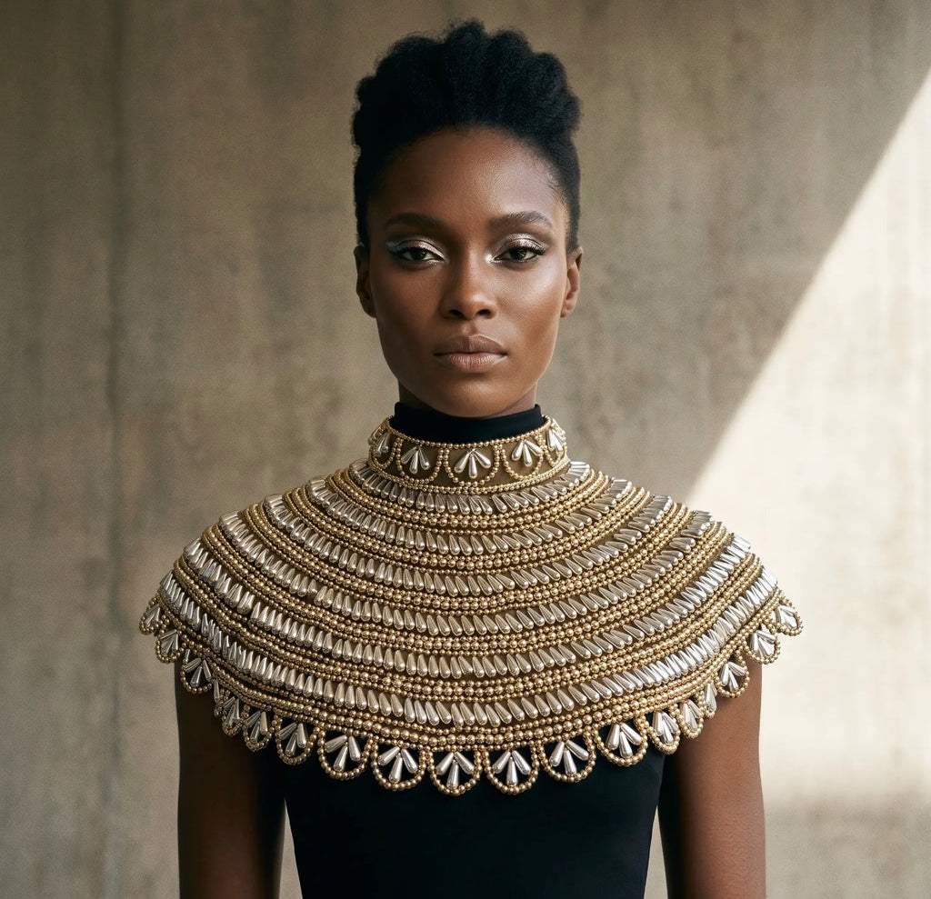 Sovereign gold beaded coller