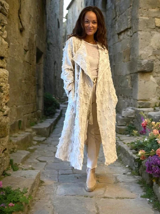 Kloth Penelope Linen Coat - Natural