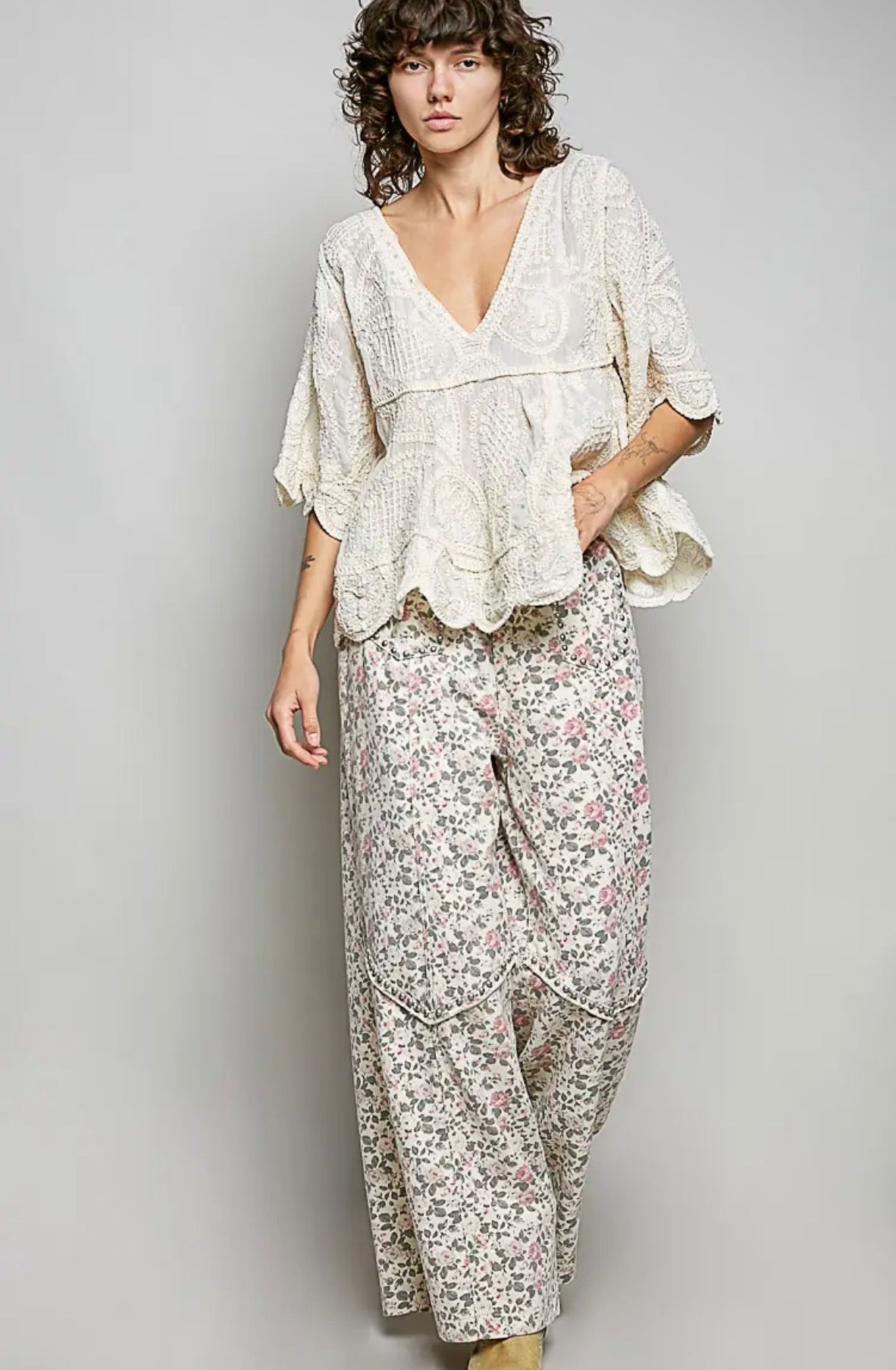 Pre order Stay Wild Charli top natural due 13th oct .