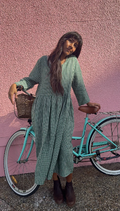 Montaigne - Journee French Linen Gingham Linen Dress - Green